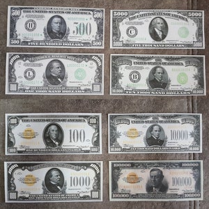 Souvenir und Spielgeld mit W/M USA. um 1934. Bund Reserve VERSANDKOSTENFREI !