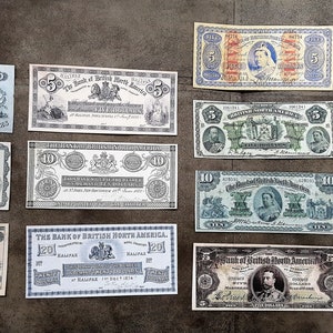 Souvenir und Spielgeld mit W/M Canada Bank of Britsh North America 1848 - 1911 y. KOSTENFREIER VERSAND !!!