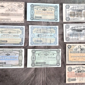 Souvenir und Spielgeld mit W/M Australia Set-A 1874-1910 y. Kostenloser Versand !!!