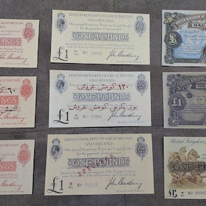 Souvenir und Spielgeld mit W/M Great Britain UK Shilling+Pound 1914-1917