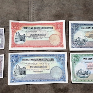 Souvenir und Spielgeld mit W/M Mandat in Palästina Unikat 100 mil - 100 Pfund Rarität !