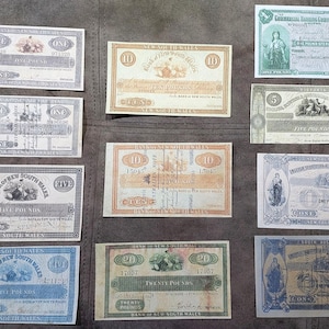 Souvenir und Spielgeld mit W/M Set-F 1854-1910 Y. Australien Versandkostenfrei !!!