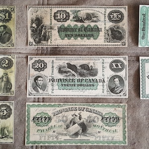 Souvenir und Spielgeld mit W/M Provinz Bank von Kanada 1866 y. KOSTENLOSER VERSAND !