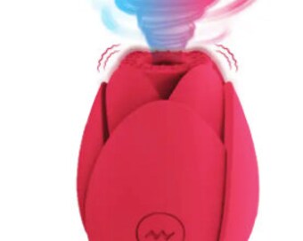 Rose Vibrator Clitoral Stimulator Sucking Action, Sex Toy, Waterproof, USB Charger, Discreet Shipping