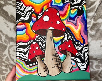 photo Canvas Trippy Art Easy trippy canvas etsy