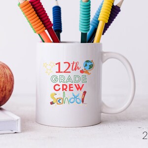 12年生クルーコーヒーマグ 先生用マグカップ 先生用カップ コーヒーマグ 先生への感謝 最高の先生への贈り物 ありがとう先生 12年生チーム