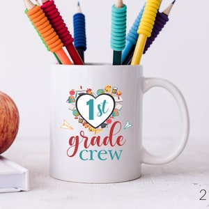 1st Grade Crew Coffee Mug Teacher Mug Teacher Cup Coffee Mug Teacher Appreciation Best Teacher Gifts Thank you Teacher 1st grade squad mug