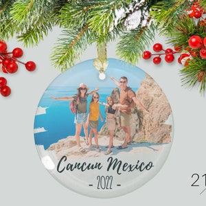 Personalisierte Weihnachtsglasverzierung mit Ihrem benutzerdefinierten Bild Weihnachtsverzierungs-Baumschmuck personifizierte Familienbild-Verzierungsgeschenk