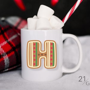 Personalized Kids Christmas Monogram Mug H Mug Monogram Mug Christmas Mug Kids Mug Custom Coffee Mug Initial Mug Christmas Gift Kids Gift