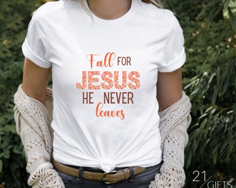 Fall For Jesus T-Shirt, Christian Graphic Tee