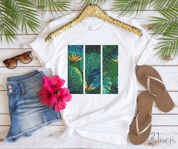 Bird of Paradise Shirt Tropical Pattern Tshirt Summer Shirt