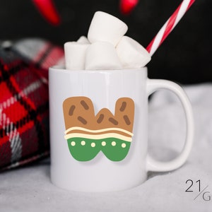 Personalized Kids Christmas Monogram Mug W Mug Monogram Mug Christmas Mug Kids Mug Custom Coffee Mug Initial Mug Christmas Gift Kids Gift