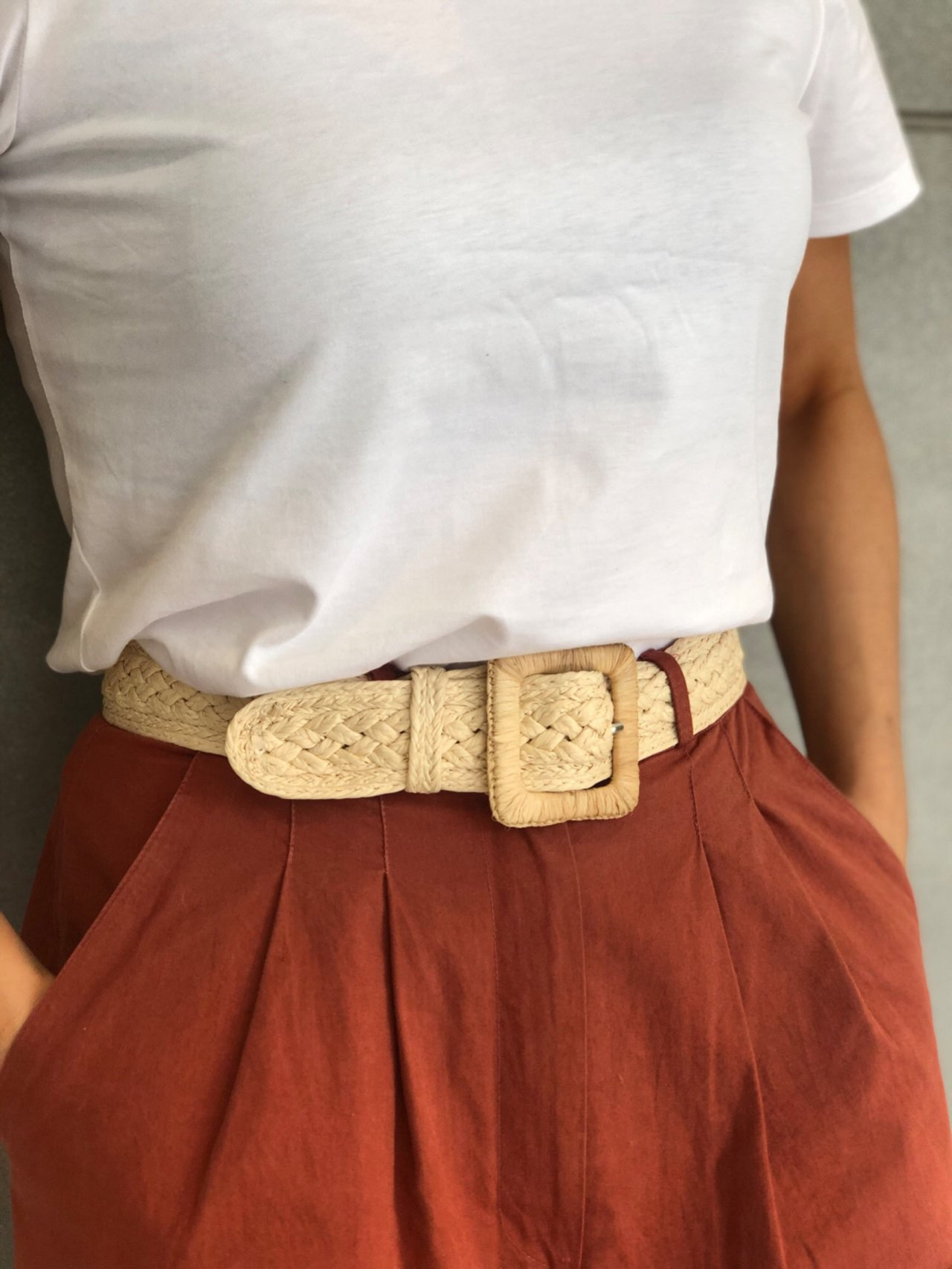 Hand made raffia belt for women Etsy