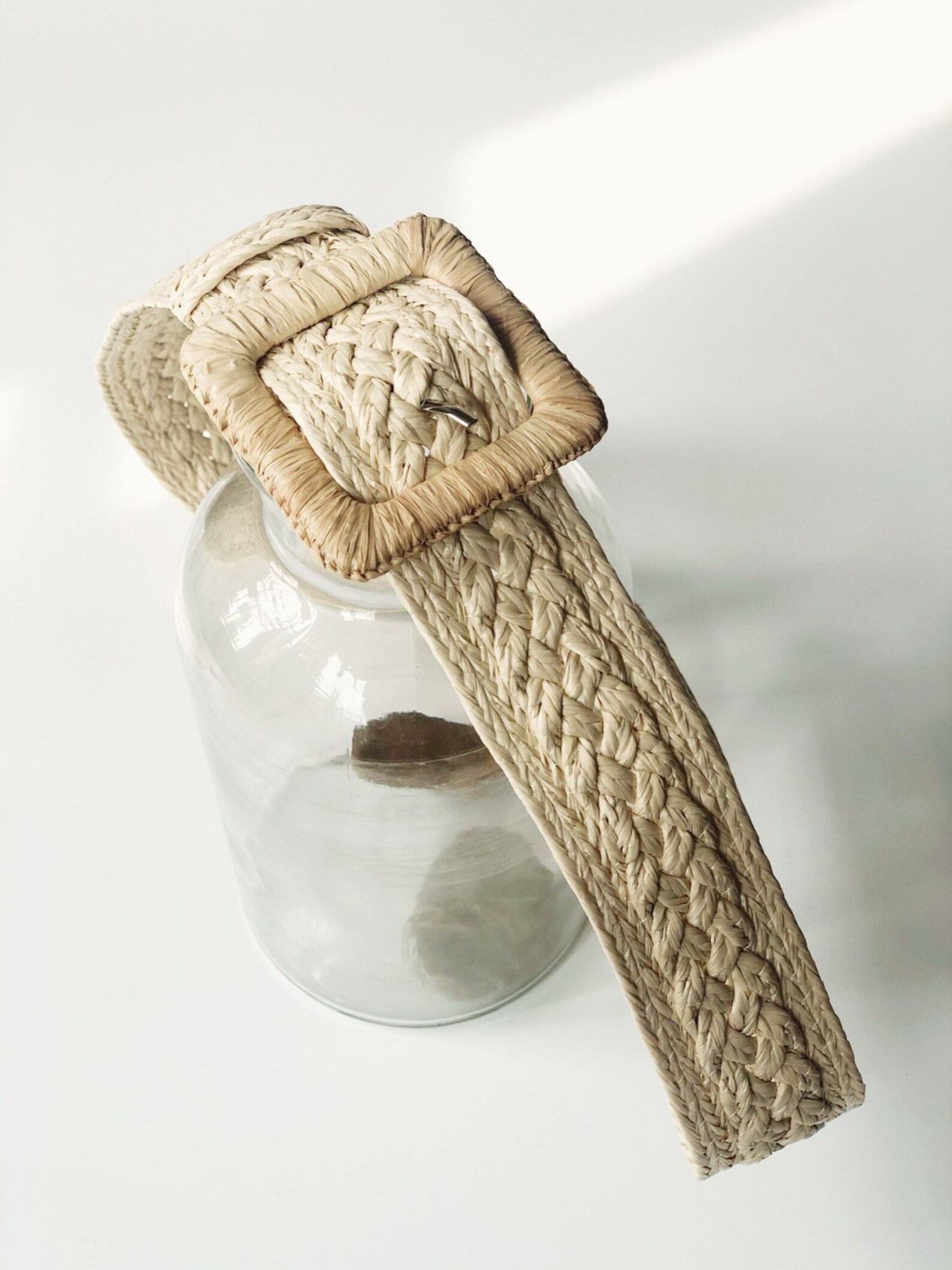 Hand made raffia belt for women Etsy