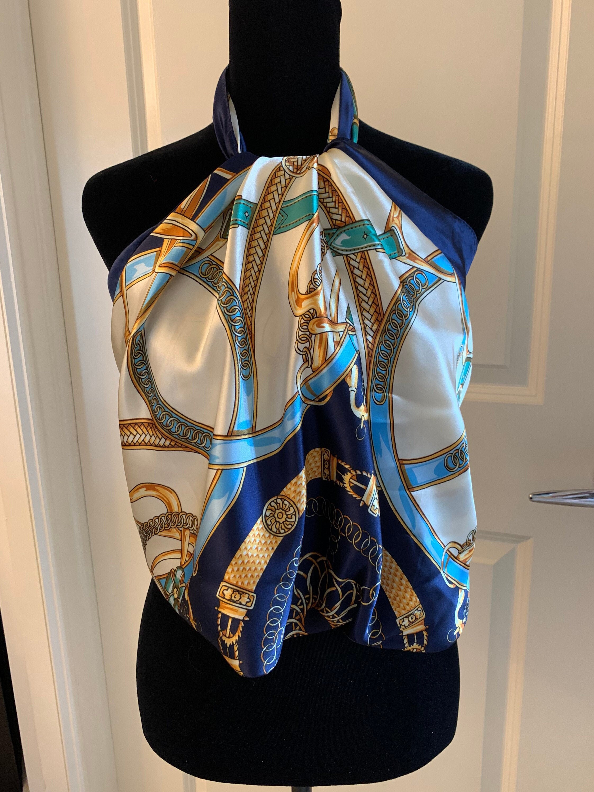 Luxurious Satin Silk Scarf Women's Summer Halter Blouse Etsy
