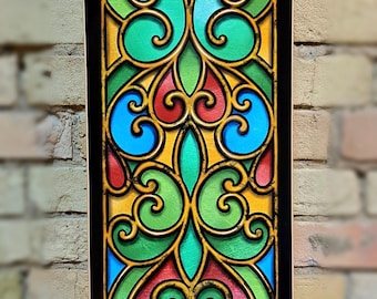 Stained Glass custom skateboard art design SKRBL Custom Skateboards