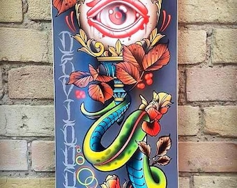 SKRBL Custom skateboard Devious Serpant