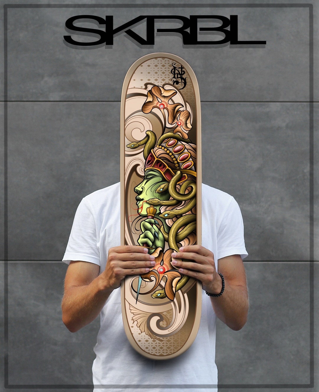 SKRBL Medusa Custom Skateboard Art Deck Design - Etsy