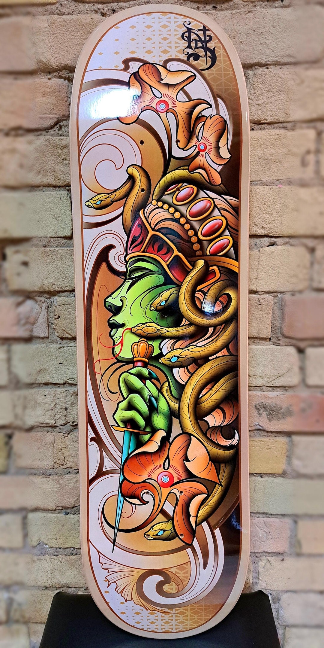 SKRBL Medusa Custom Skateboard Art Deck Design - Etsy