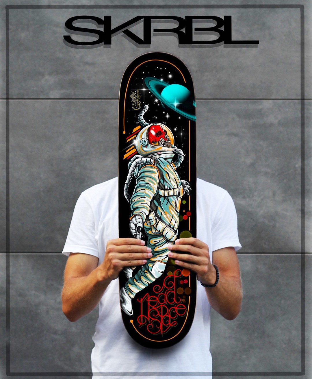 Spaceman Custom SKRBL Custom Skateboard Dead Space Spaceman Art - Etsy