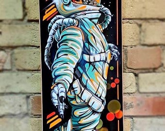 SKRBL Custom skateboard Dead Space spaceman art