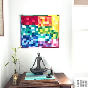 Quilted Wall Hanging: Rainbow Confetti