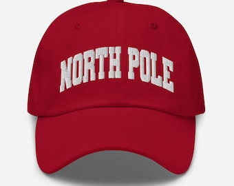 Universidad del Polo Norte / Sombrero de papá del Polo Norte / Sombrero de Navidad / Polo Norte / Sombrero de papá bordado
