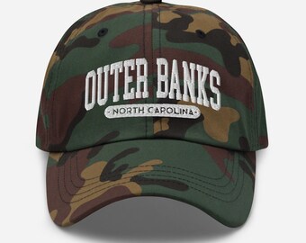 Outer Banks Dad Hat | North Carolina Hat | Outer Banks NC | Embroidered OBX Hat | Camo Dad Hat