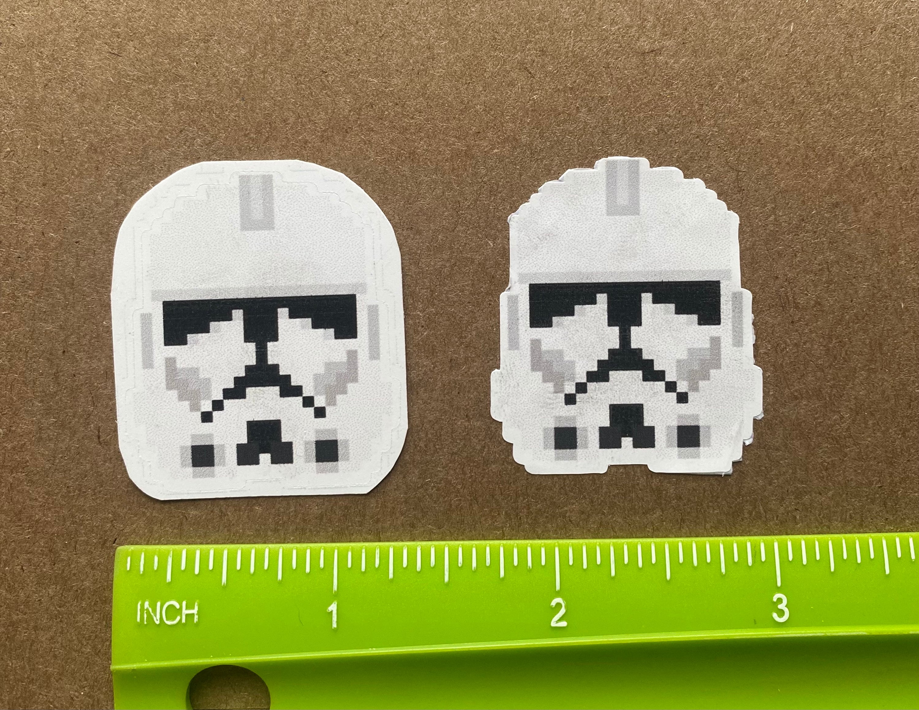 Star Wars Helmet Stickers Pixel Art the Clone Wars, the Bad Batch, the