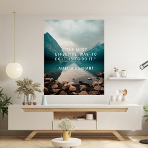 Inspirational Quote Poster - DIGITAL DOWNLOAD - Amelia Earhart - &quot;The most effective way to do it, is to do it.&quot;