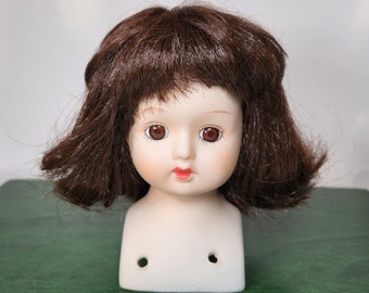 Porcelain Doll Head Fine Bisque Doll Head Craft Supply DIY OOAK Projects