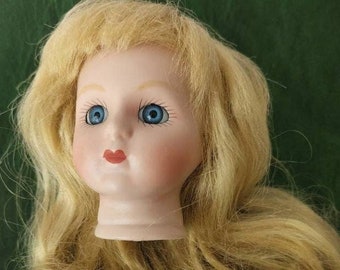 Porcelain Doll Head - Antique Bisque Doll Head- DIY Projects