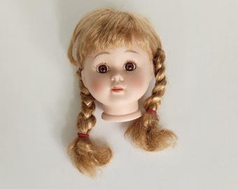 Cabeza de muñeca de porcelana - Cabeza de muñeca de repuesto - Fabricación o reparación de muñecas - Proyectos de bricolaje