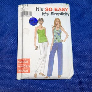 SIMPLICITY 9671 Size A (6- 16) Slacks/Tank Top - Simplicity Pattern