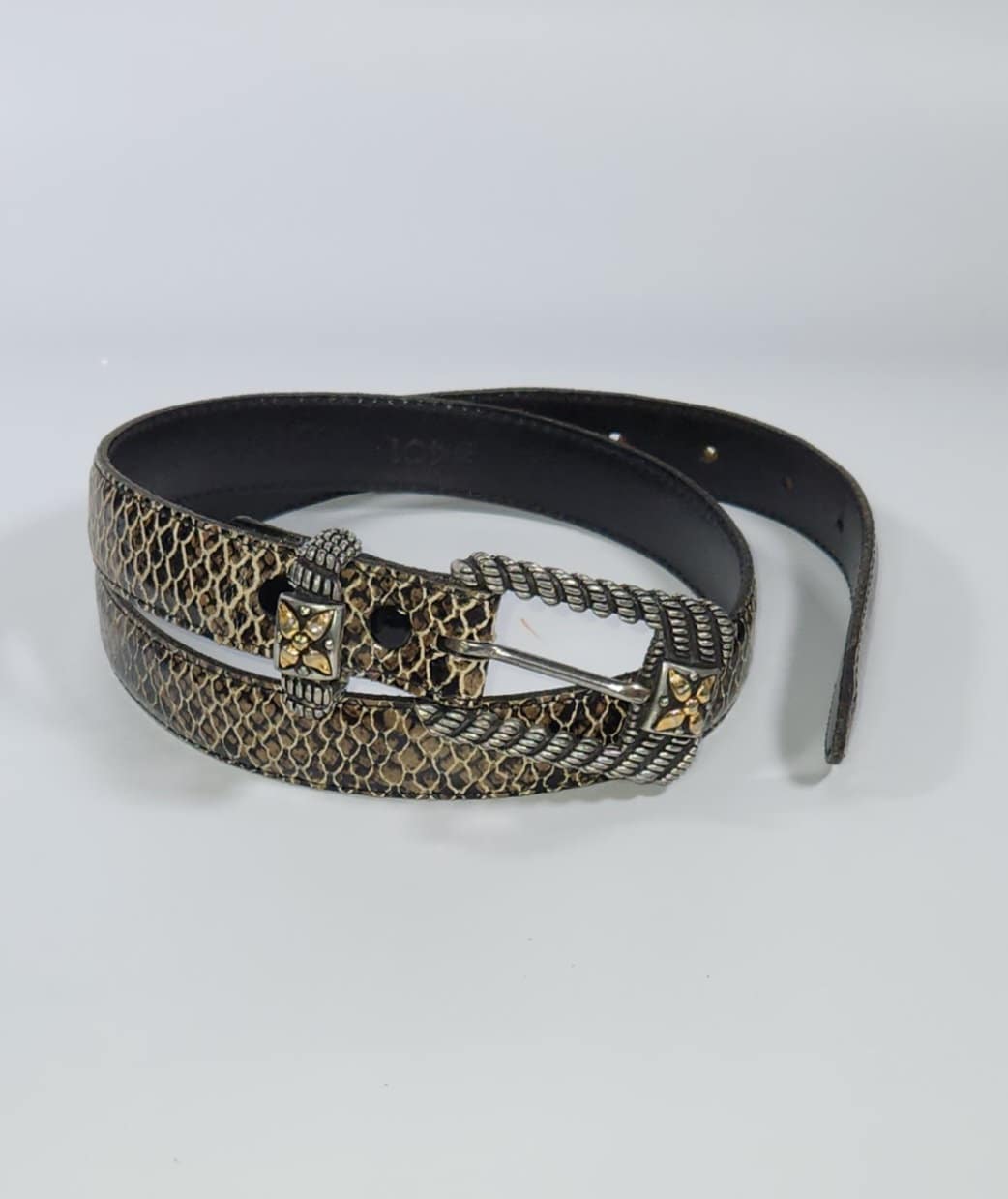 Vicenza Belt, Genuine Italian Calfskin Leather Belt, Ornate