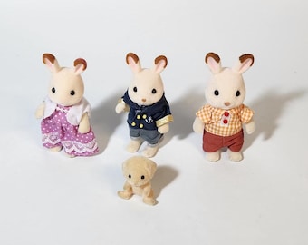 Sylvanian Families - Calico Critters Chocolate Rabbit Families - Replacement Toys