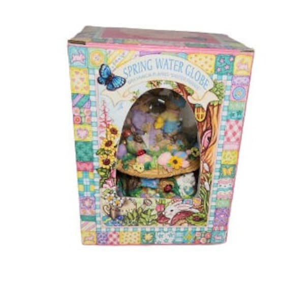 Spring Musical Water Globe Playing "EASTER PARADE", Collectible Item, Easter Décor