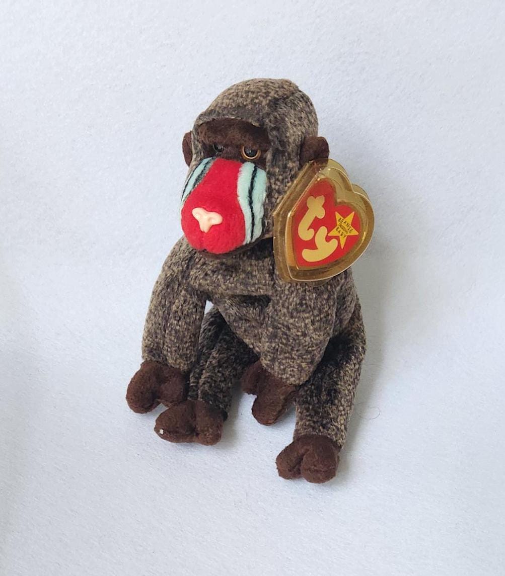 Ty Toys Beanie Babies コレクション、「CHEEKS」、限定版。Ty