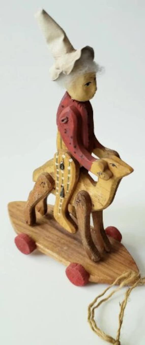 JOUET ANCIEN - 2 Clowns Articules Papier Mache Et Bois - Allemagne Fin 19Eme EUR 320,00 - FR