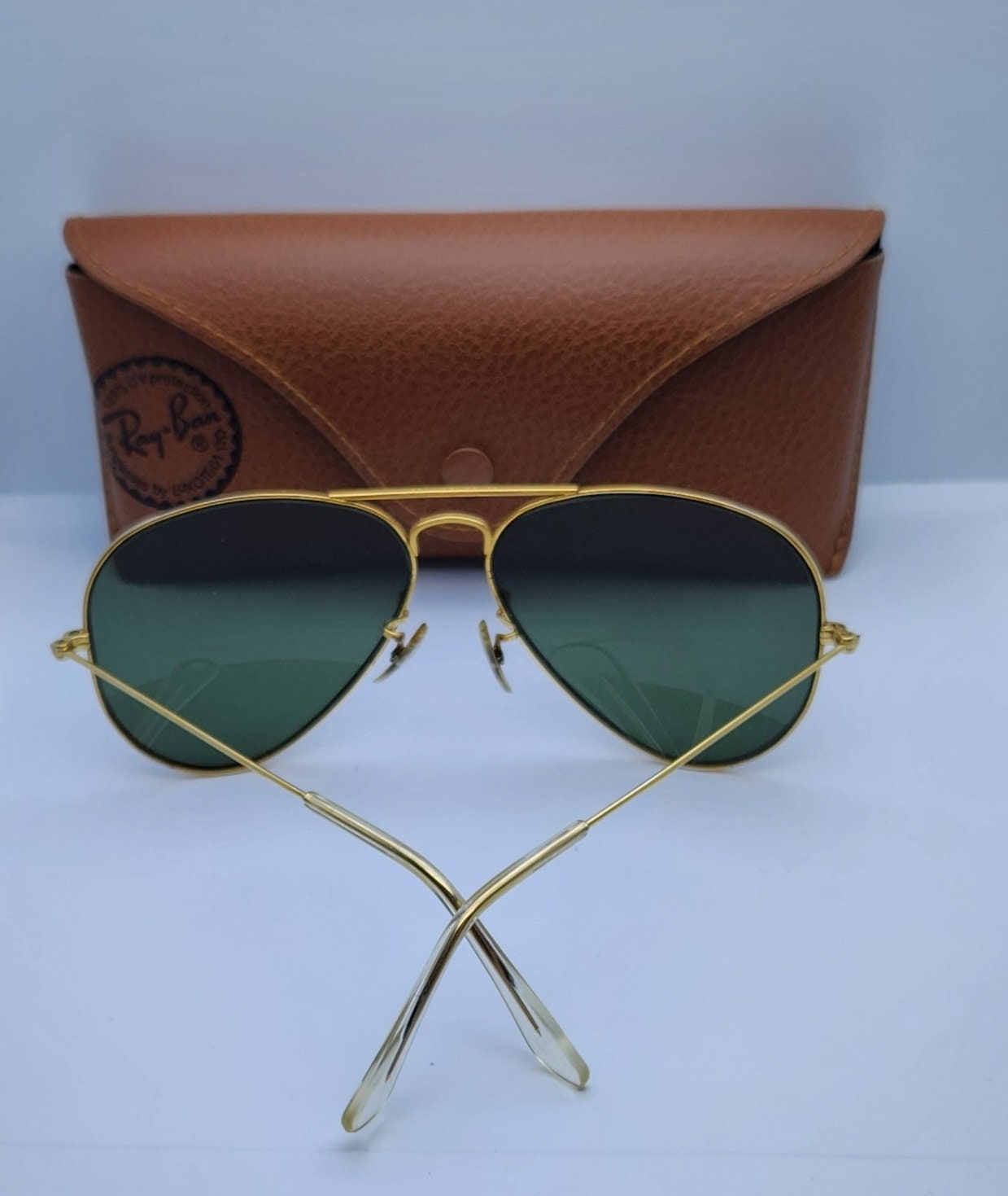 Ray-Ban ゴールド アビエーターサングラス ポシュロム アビエーターサングラス レイバン ボシュロム ゴールドトーン