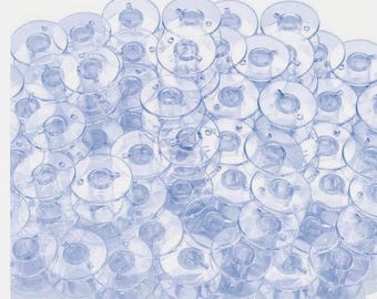 15個入り 透明ミシン糸巻き - プラスチック製ボビン - ユニバーサルミシン