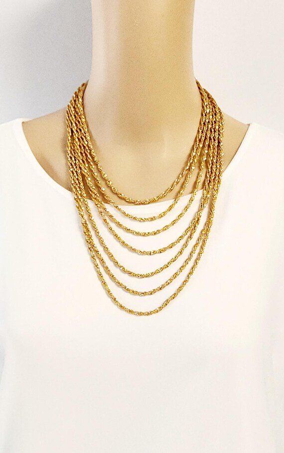70s chain necklace - Gem
