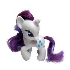 My Little Pony, "Rarity" 3.5 Inch Tall, Hasbro Figure, Cake Topper, OOAK Projects