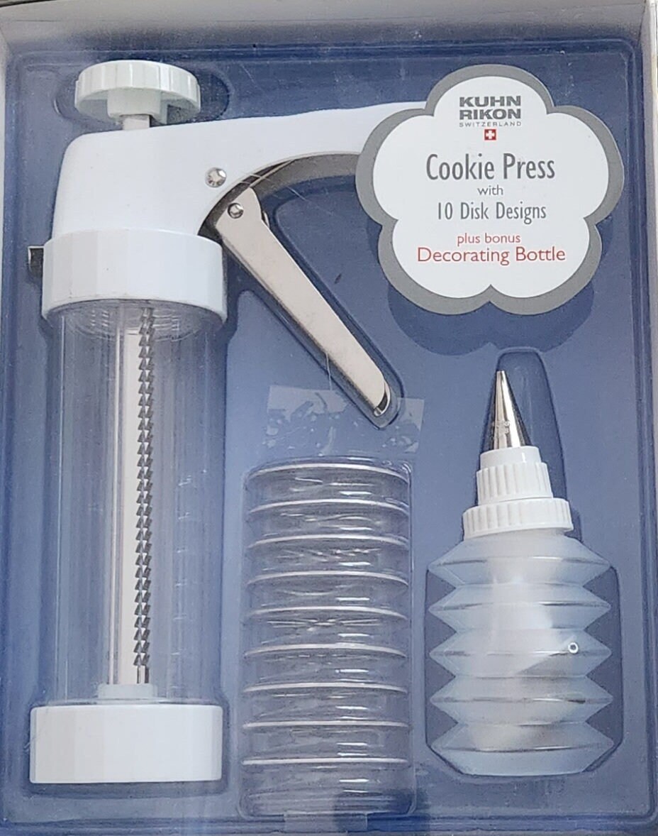 Pastry press - Pastry Accessory - Cookie syringe and filling syringe with  16 stencils and 6 nozzles 