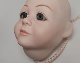 Large Doll Head Fine Porcelain Head Doll Parts Replacement Head DIY OOAK Projects