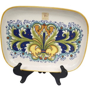 Large NOVA DERUTA Serving Tray, Made in ITALY,  Serving platter, Hand-painted Pottery