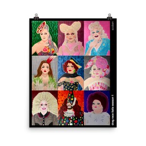 Drag Race Italia - Full Cast Poster - 9 Drawings