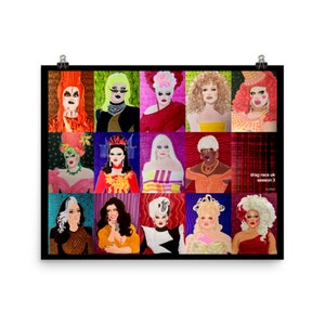 Drag Race UK - Full Cast & Judges Poster - 14 Drawings