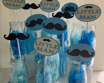 Little Man Cupcake Toppers