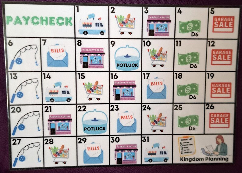 Paycheck Board Game Style Saving Challenge Scratch off Game - Etsy